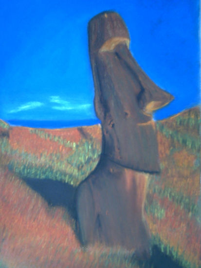 Isla de Pascua Pastel Papel Paisaje