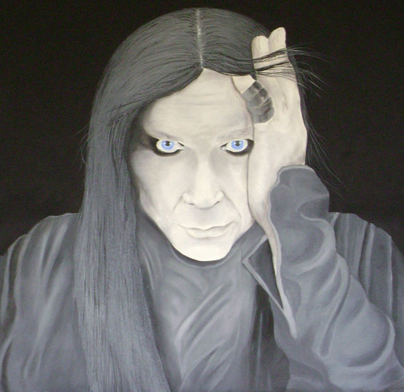 Retrato de Ozzy Osbourne Oil Canvas Portrait