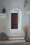 Interior, puerta y escalera