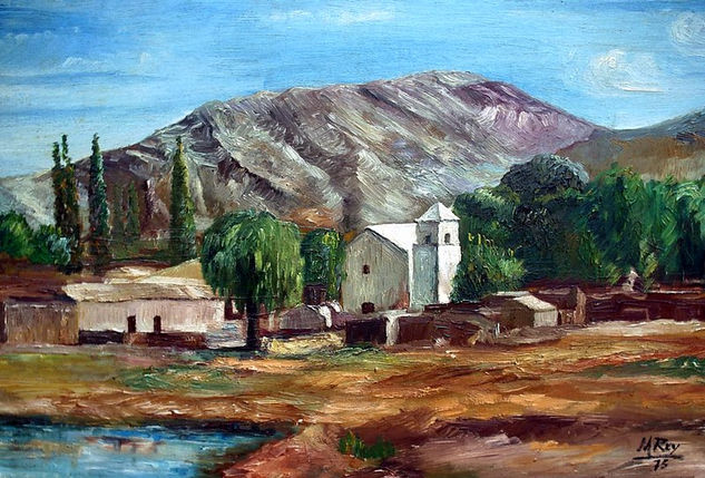 Paisaje de Uquía - II - Oil Panel Landscaping