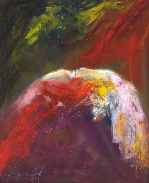 mujer volcán