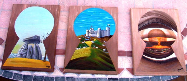 Tríptico evolutivo. Oil Canvas Landscaping