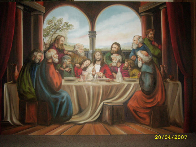 LA ULTIMA CENA DEL SEÑOR Óleo Lienzo Figura