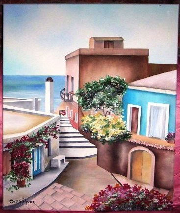 Mediterráneo Oil Canvas Landscaping