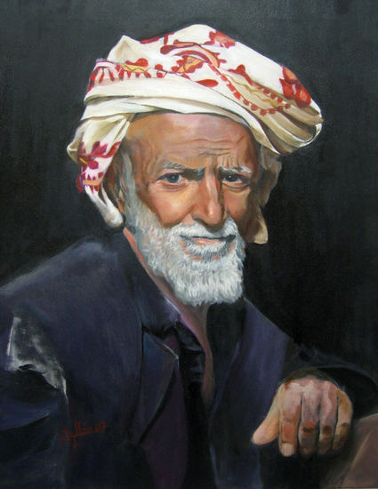 Viejo con Turbante Óleo Lienzo Retrato