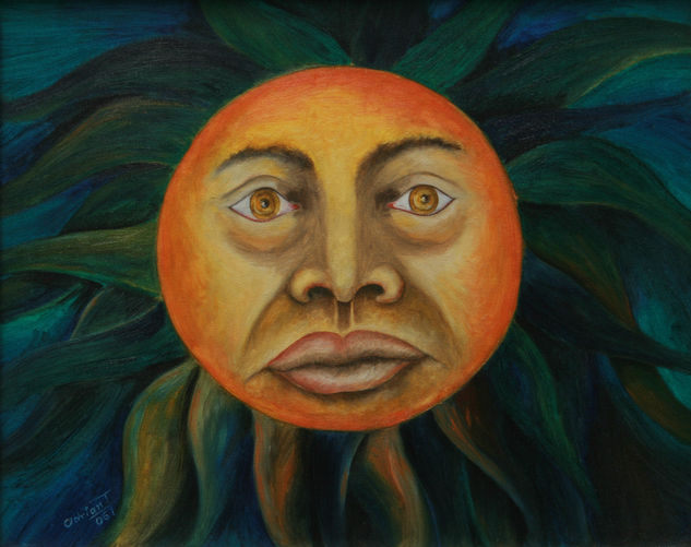 SOL AZTECA Oil Canvas Figure Painting