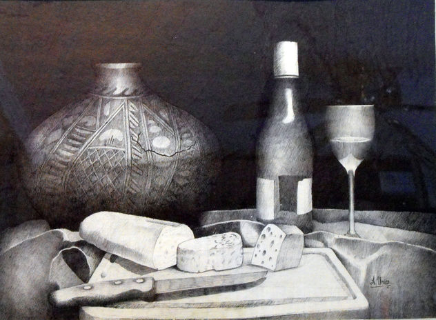 Bodegòn , pan y vino