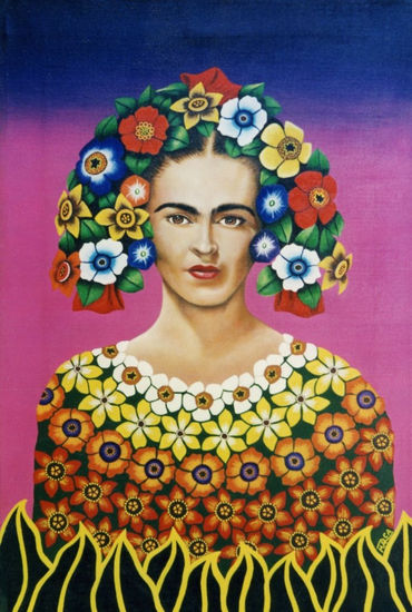 "Frida florida" Acrílico Lienzo Retrato