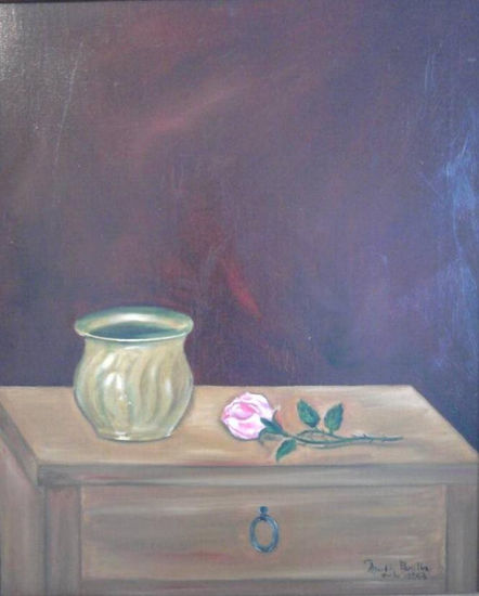 BODEGON DE LA ROSA Oil Canvas Still Life Paintings