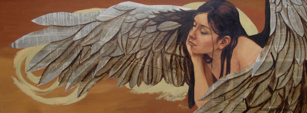 Por una mirada Oil Canvas Figure Painting