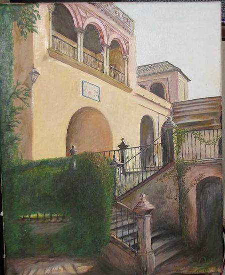 la alhambra Oil Canvas Landscaping