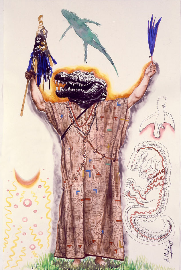 shamán-caymán