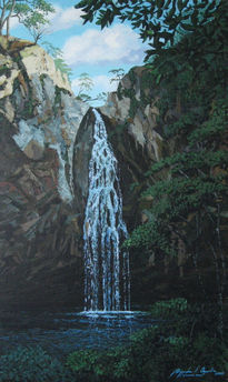 Cascada azul