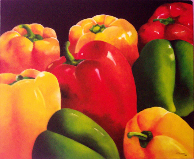 Pimientos Oil Canvas Still Life Paintings