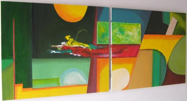 ABSTRACTO OVALOS DIPTICO