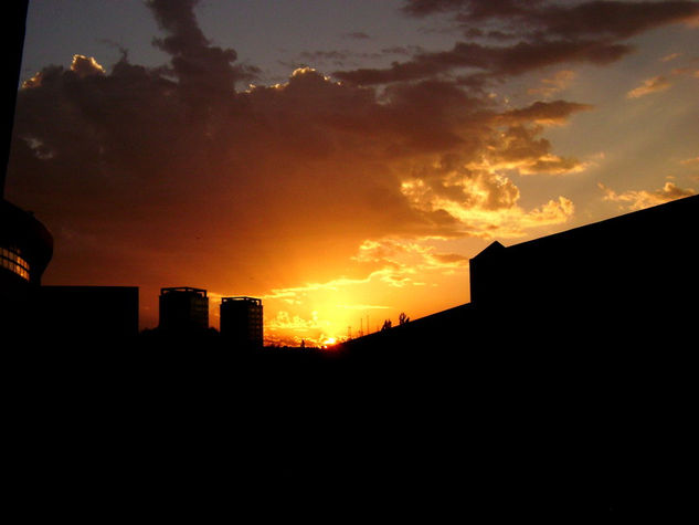 atardecer de otoño Acrílico Lienzo