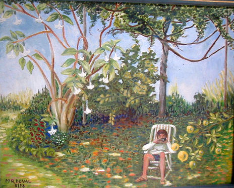 Manuel en el jardín
