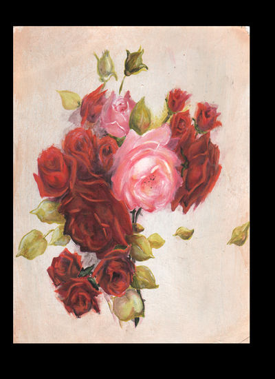 rosas 2 Oil Canvas Landscaping