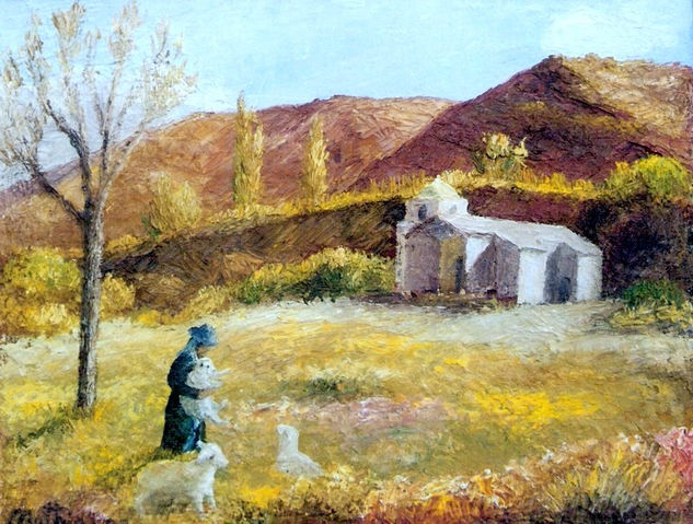 Primavera en La Quebrada Oil Canvas Landscaping