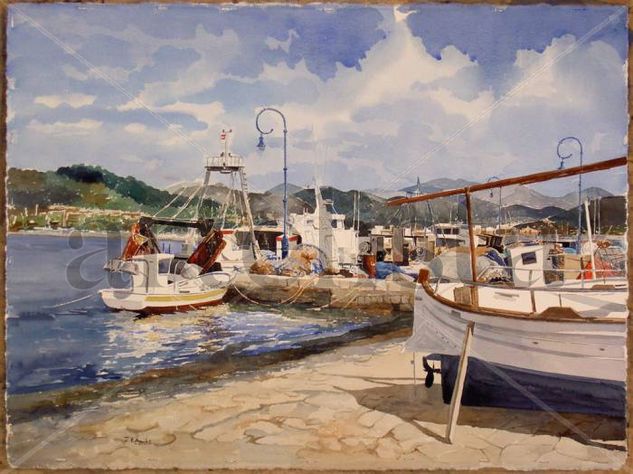 PUERTO DE ANDRATX Watercolour Paper Marine Painting