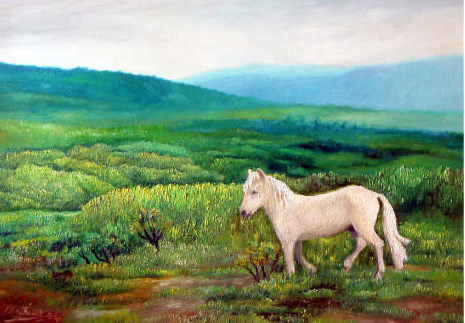 Libre como el Viento Oil Canvas Landscaping