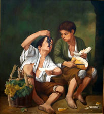 Niños comiendo Fruta