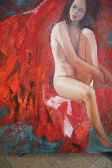 Regard Angelique Oil Canvas Figure Painting