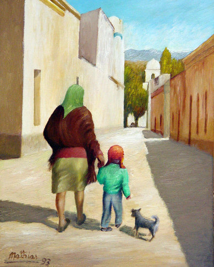 Camino a Casa Oil Canvas Landscaping