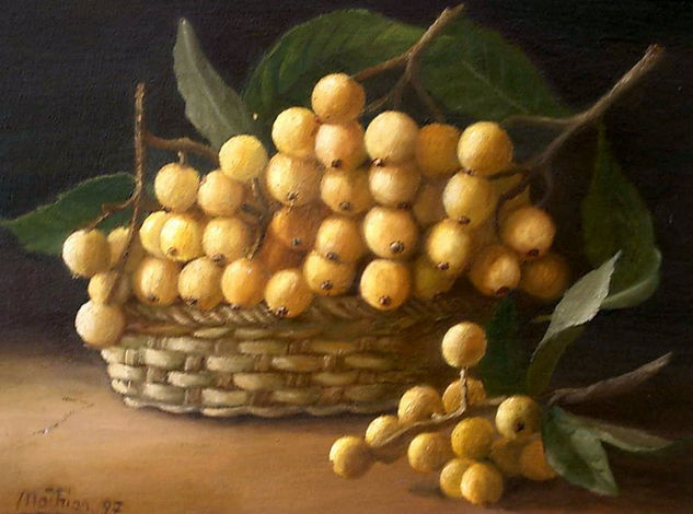 Nísperas Oil Canvas Still Life Paintings