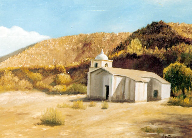 Ermita en La Quebrada Oil Canvas Landscaping