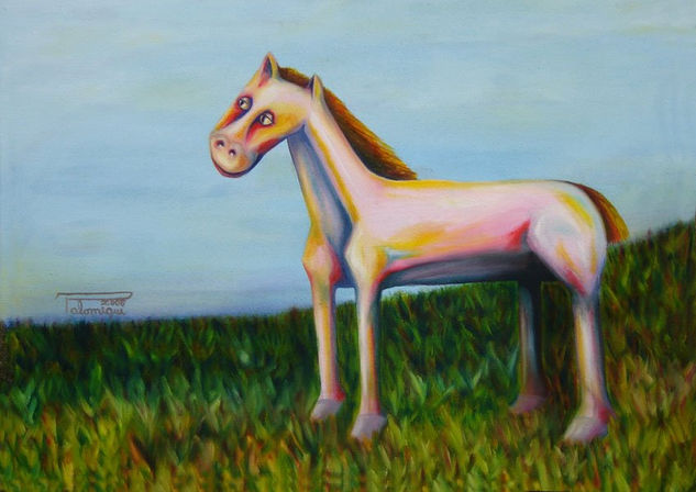 El Caballo de Constanza Oil Canvas Animals