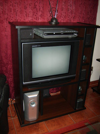 rack con ruedas para TV y DVD 