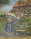 DAMA CON CANASTA
