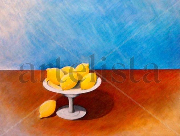 Bodegón limones Acrylic Canvas Still Life Paintings