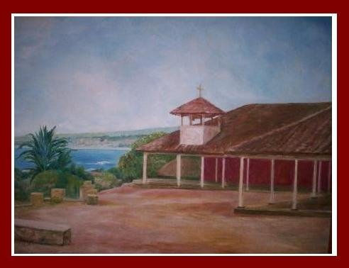 Iglesia Candelaria Algarrobo Oil Canvas Landscaping