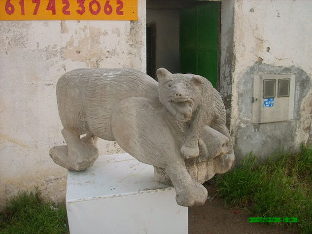 jabali herido Piedra Figurativa