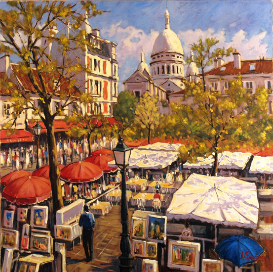 PARIS.- PLAZA TETRE Oil Canvas Landscaping