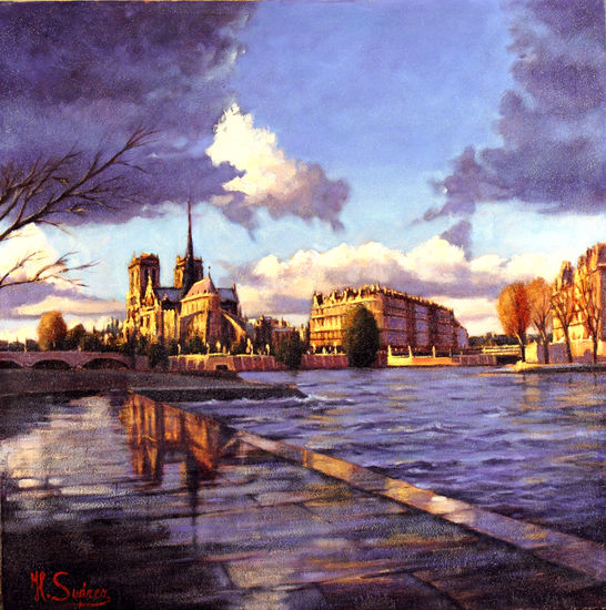 PARIS - AGUAS ARRIBA Oil Canvas Landscaping