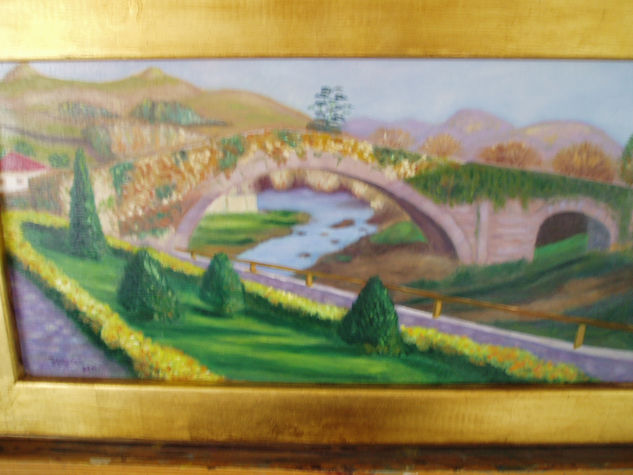 puente viejo Oil Panel Landscaping