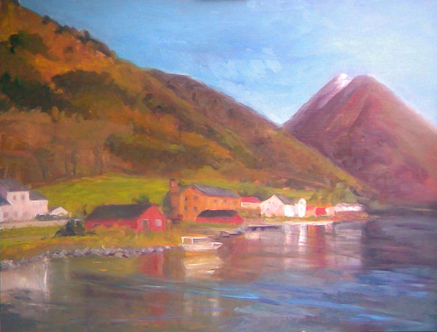 Costa de Noruega - Sognefjord Oil Panel Landscaping