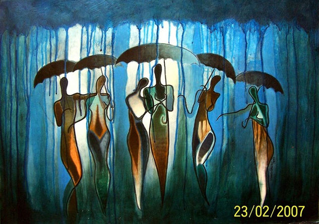 Bajo la lluvia Acrylic Card Others