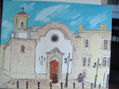 La Patrona Iglesia de la Virgen del Mar ALmería oleo de Crespo