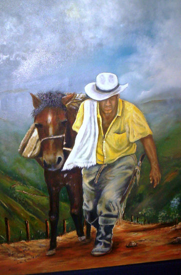 arriero paisa Oil Canvas Landscaping