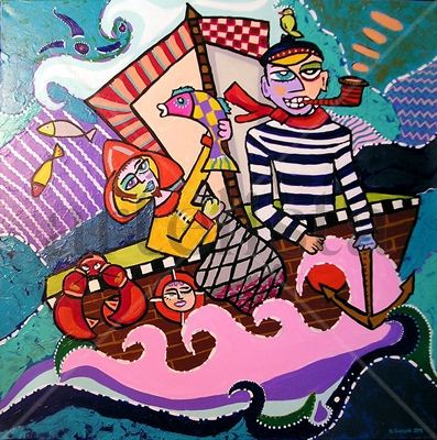 10 ON THE BEAUFORT SCALE 2011 Acrylic Canvas Marine Painting