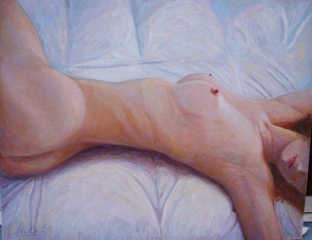 "Desnudo de mujer" Oil Canvas Figure Painting