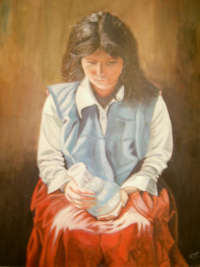 Seguridad de Esperanza de Isabel Guerra Oil Canvas Portrait