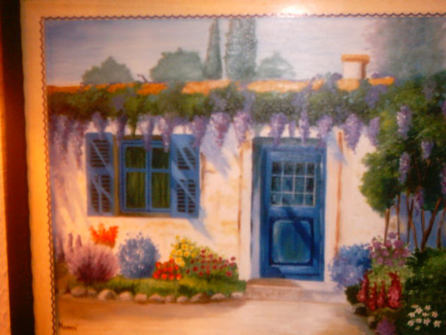 Patio andaluz Oil Canvas Landscaping