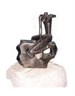 Mujer montando Metal Figurative