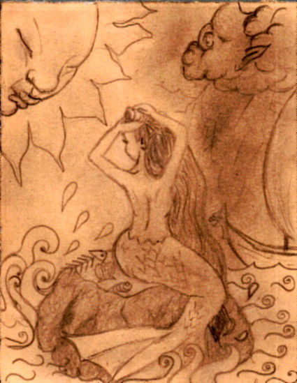 Sirena peinándose