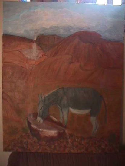 burro Oil Canvas Animals